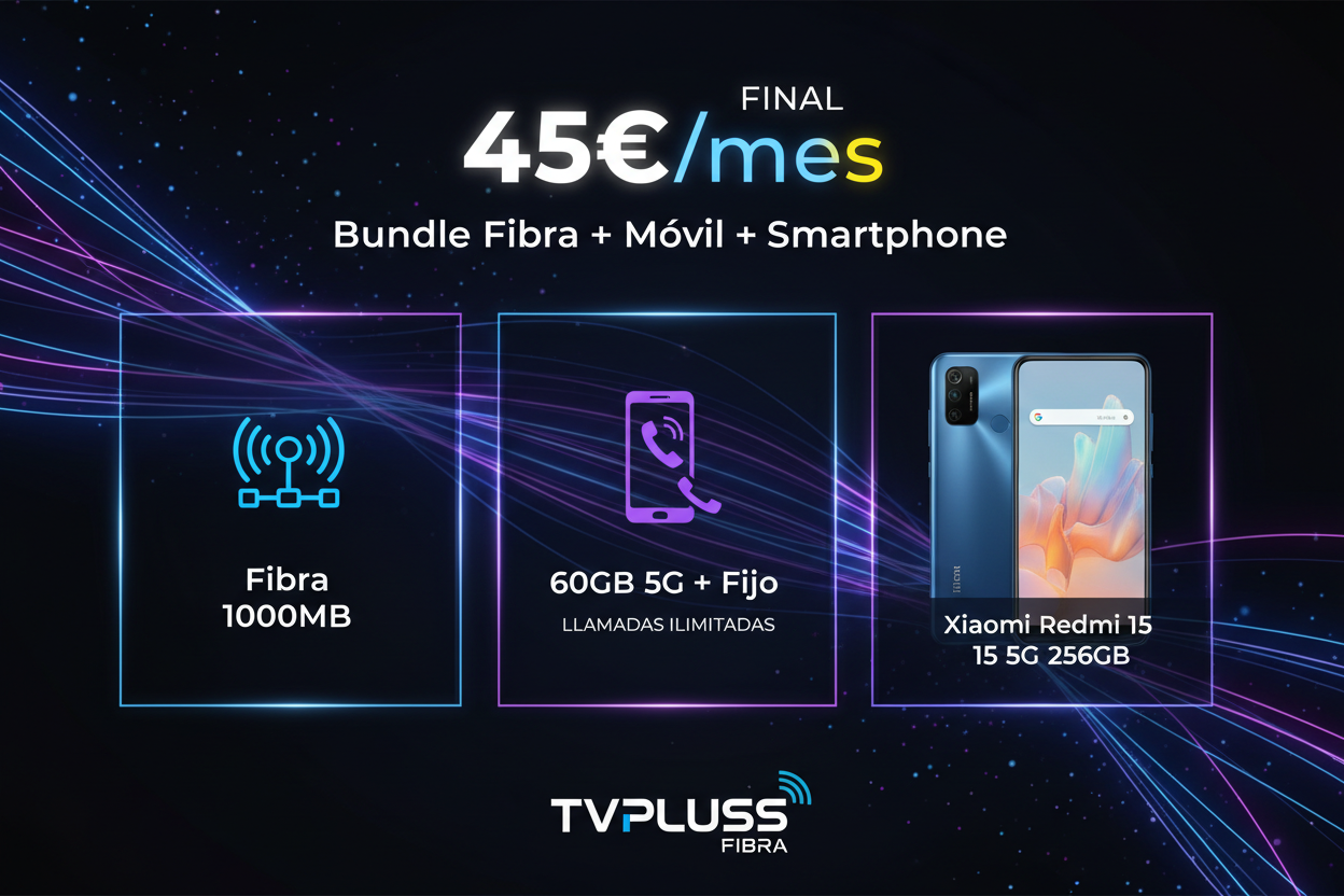 Bundle Fibra 1000MB + 60GB + Xiaomi