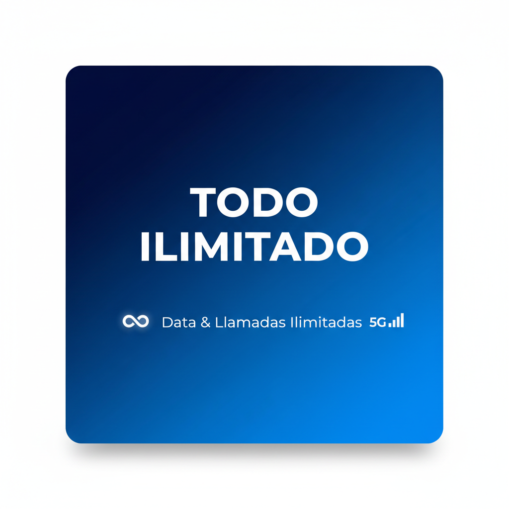 TODO ILIMITADO - Línea móvil datos y llamadas ilimitadas